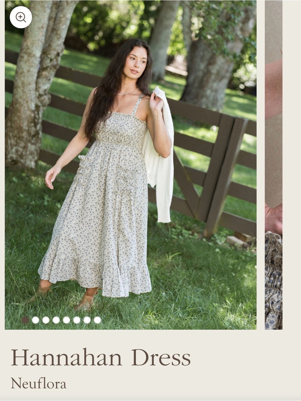 Neuflora Hannahan Midi Dress in Cream Floral